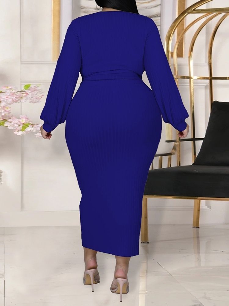 T-Shirt Vanlig Västerländsk Rund Hals Bodycon Tvådelade Set