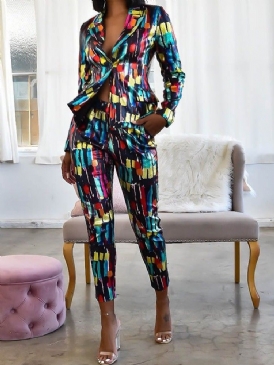 Wear To Work Byxor Med Mitten Av Vaden Långärmad Damkostym