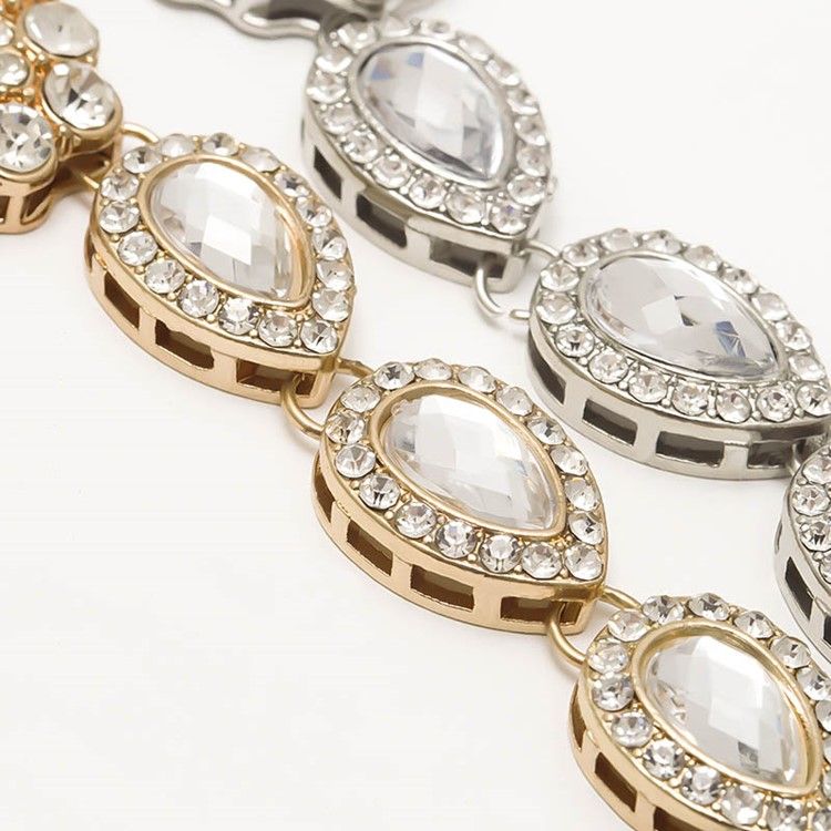 Vanliga Rhinestone Beads Ankelband
