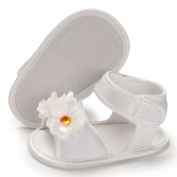 3D Blommiga Kardborrband Babyskor
