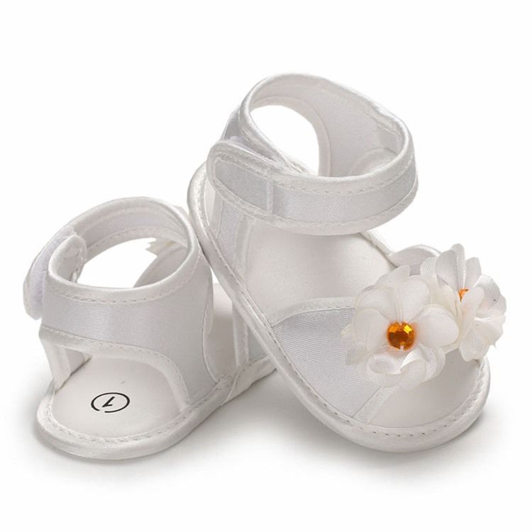 3D Blommiga Kardborrband Babyskor