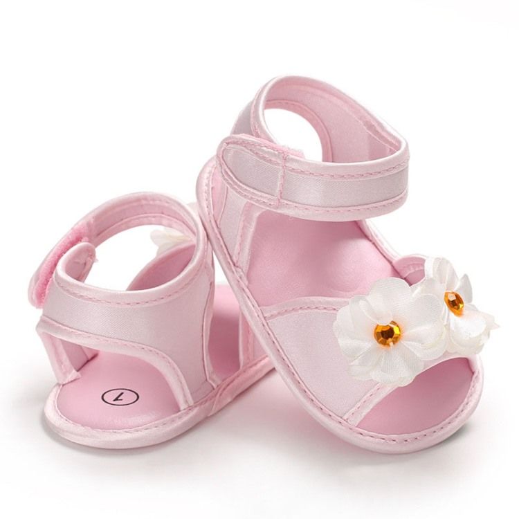 3D Blommiga Kardborrband Babyskor