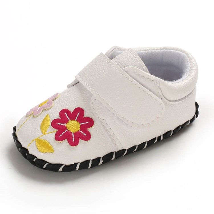 Blommig Broderi Babyskor