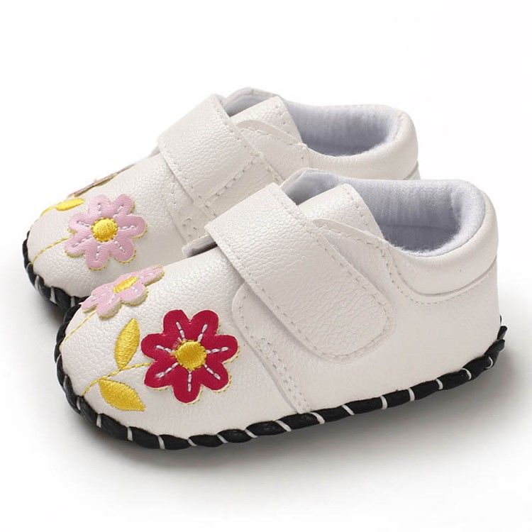 Blommig Broderi Babyskor