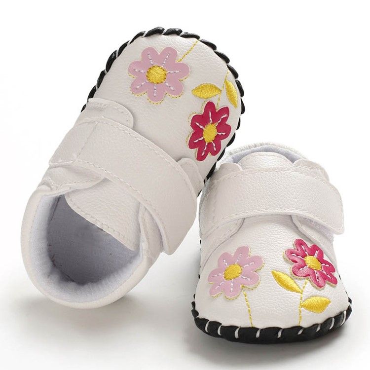 Blommig Broderi Babyskor