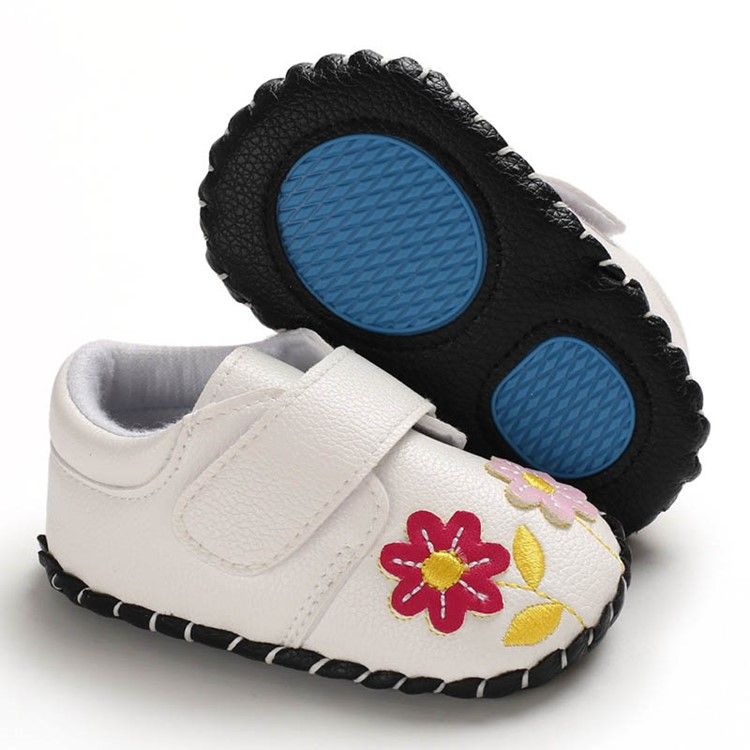 Blommig Broderi Babyskor
