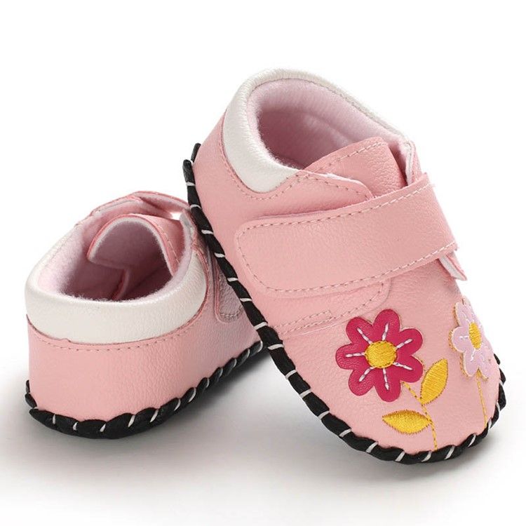Blommig Broderi Babyskor