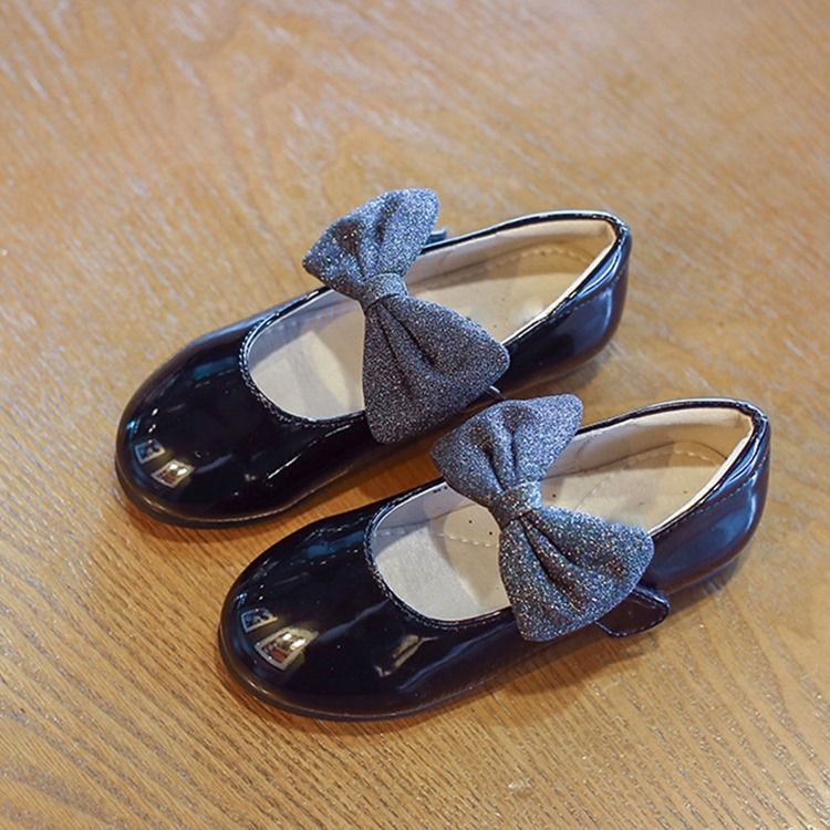 Bowknot Spring Round Toe Skor
