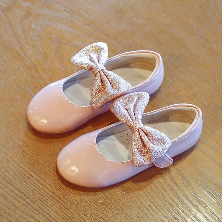 Bowknot Spring Round Toe Skor