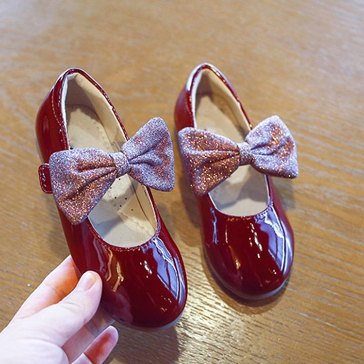 Bowknot Spring Round Toe Skor
