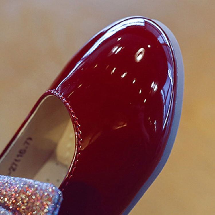 Bowknot Spring Round Toe Skor