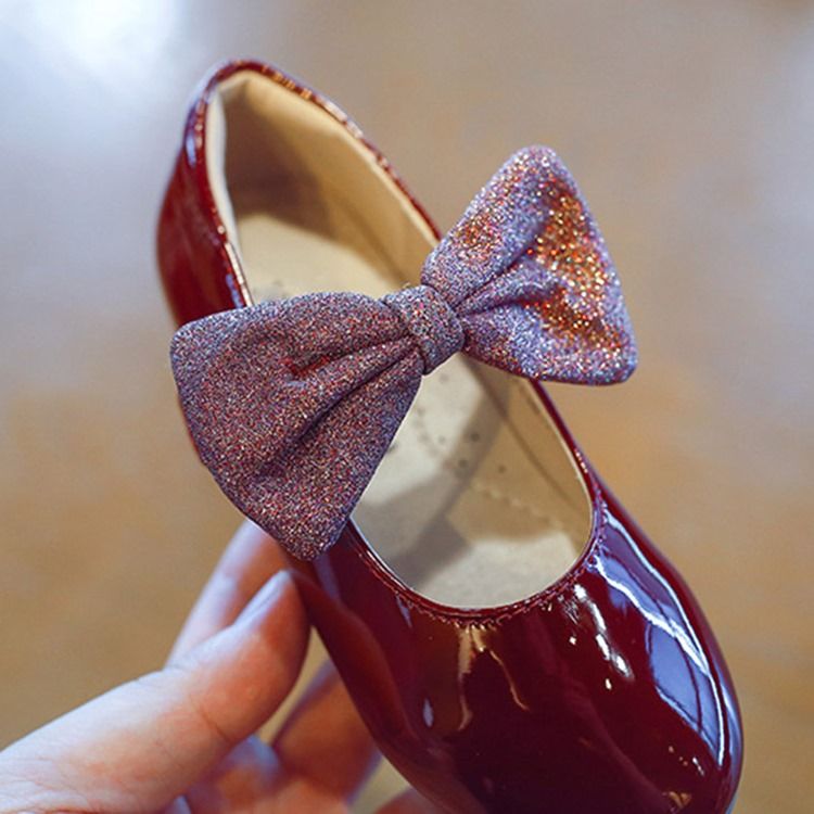 Bowknot Spring Round Toe Skor