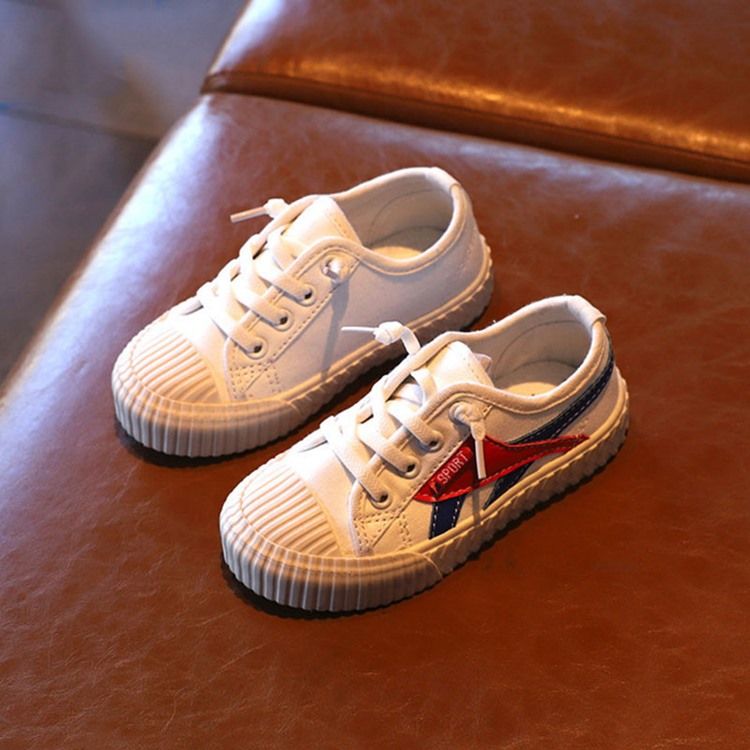 Color Block Tråd Rund Toe Sneakers