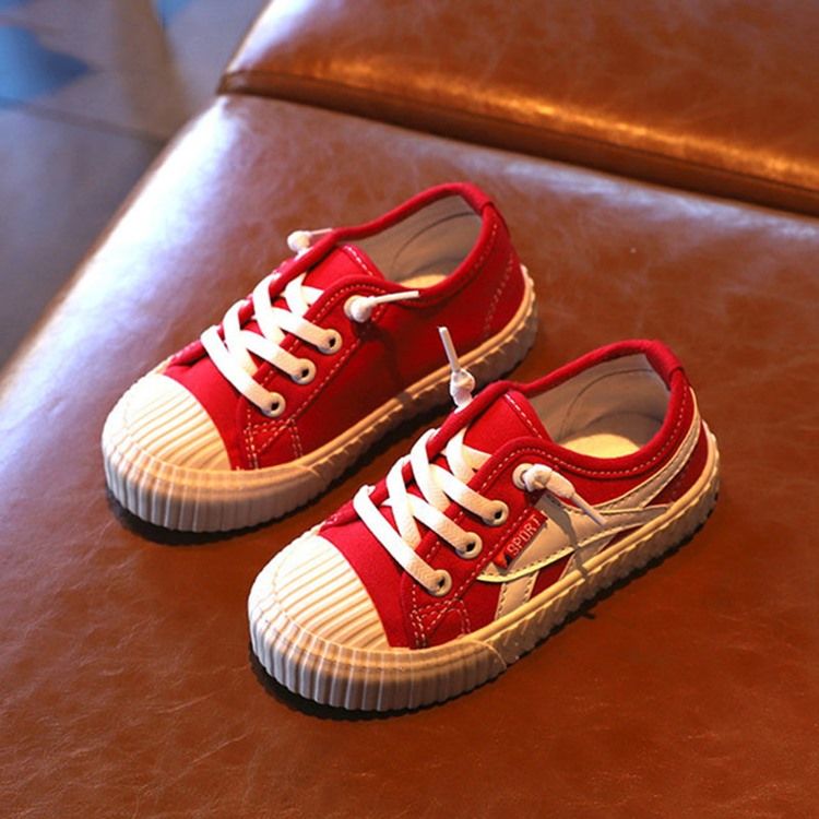 Color Block Tråd Rund Toe Sneakers