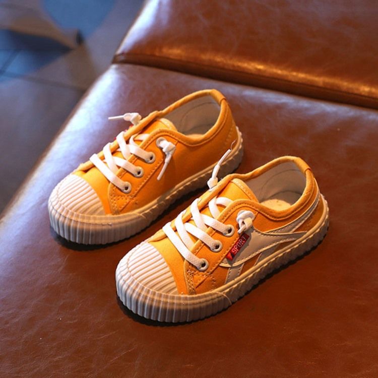 Color Block Tråd Rund Toe Sneakers