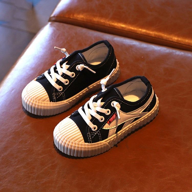 Color Block Tråd Rund Toe Sneakers