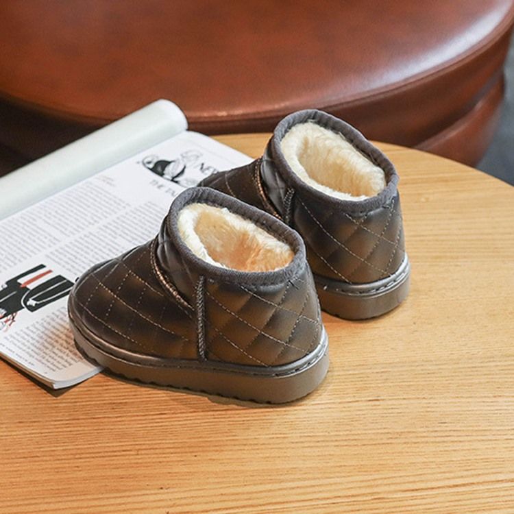 Pu Slip-On Baby Vinterstövlar