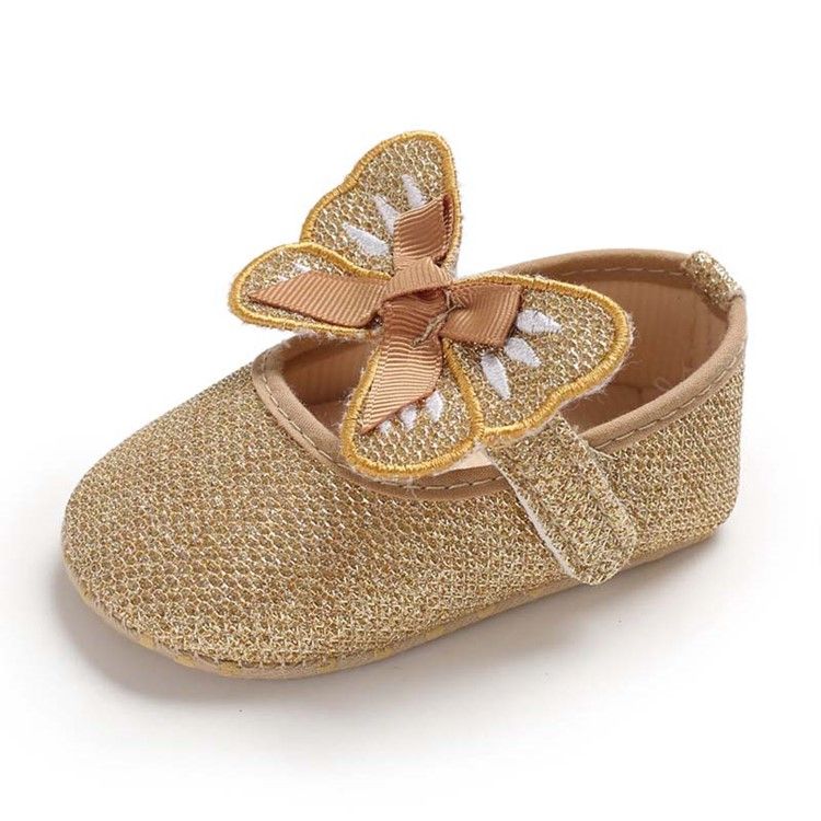 Sequin Bowknot Kardborreskor För Småbarn