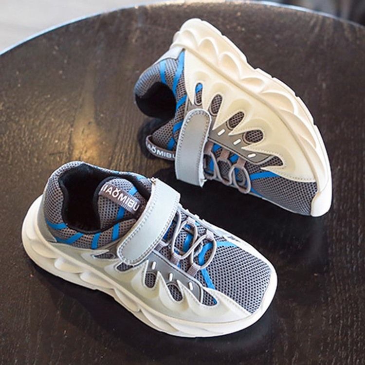 Sweet Patchwork Baby Sneakers Med Rund Tå
