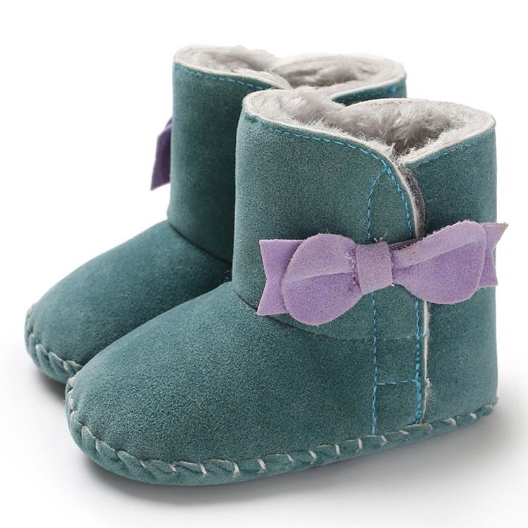 Vanliga Bowknot Kardborreskor För Småbarn