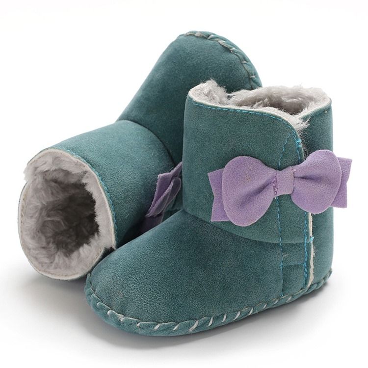 Vanliga Bowknot Kardborreskor För Småbarn