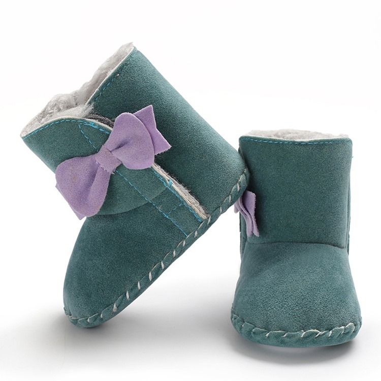 Vanliga Bowknot Kardborreskor För Småbarn