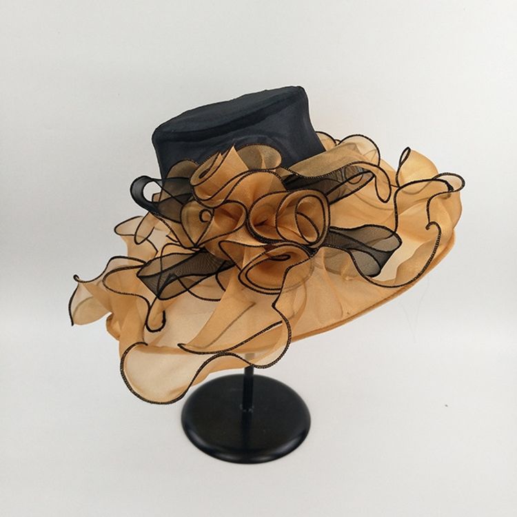 Blommig Organza Solhatt