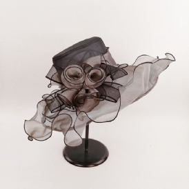Blommig Organza Solhatt