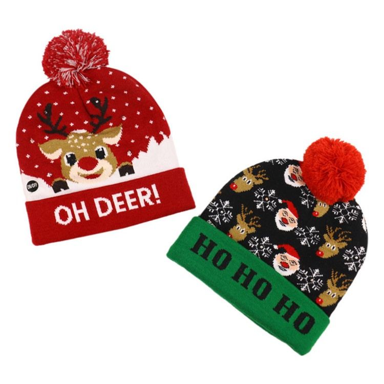 Christmas European Cartoon Stickad Hat