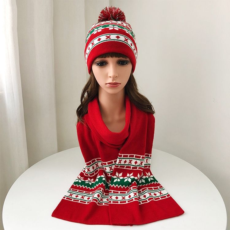 European Patchwork Color Block Vinterhattar