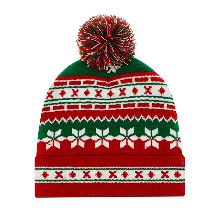 European Patchwork Color Block Vinterhattar