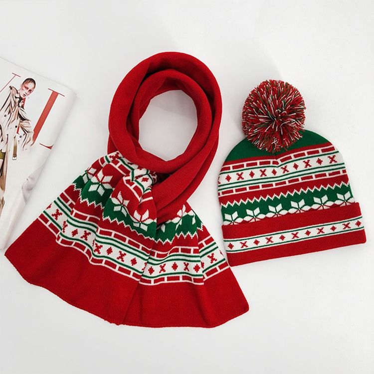 European Patchwork Color Block Vinterhattar