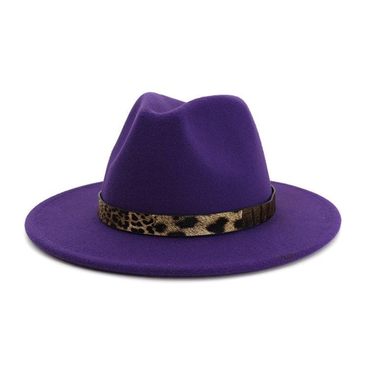 Fedora Hat Print Leopard Vinterhattar