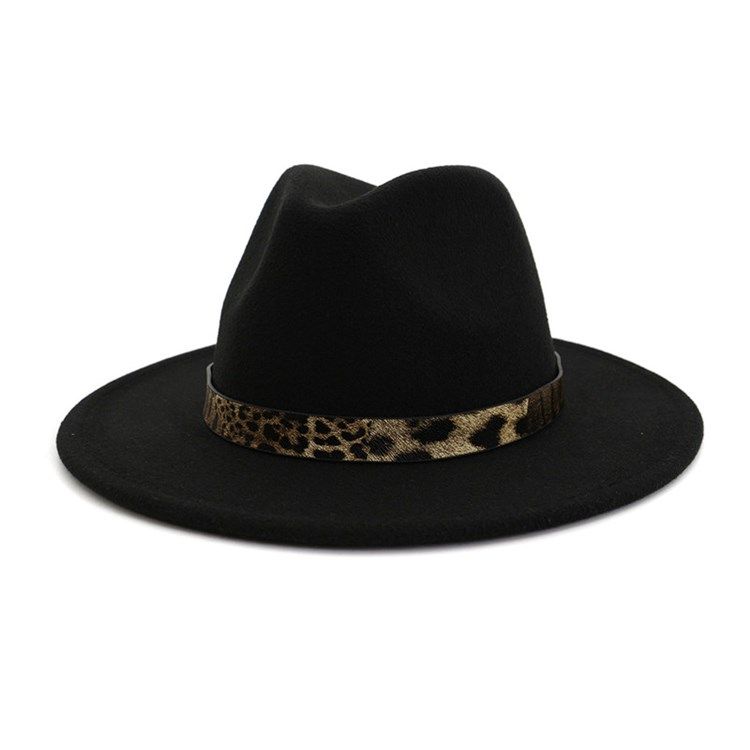 Fedora Hat Print Leopard Vinterhattar
