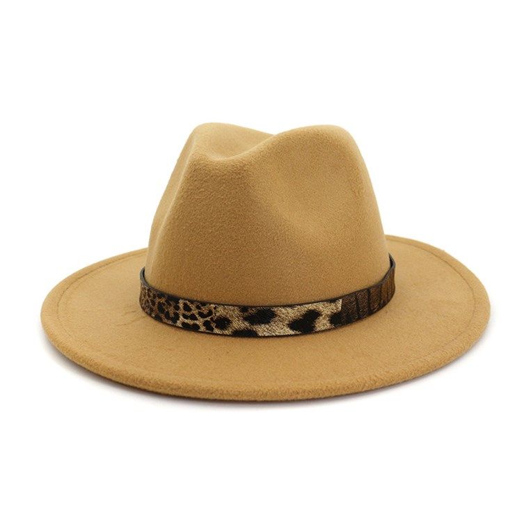 Fedora Hat Print Leopard Vinterhattar