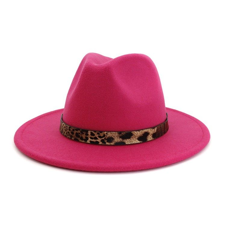 Fedora Hat Print Leopard Vinterhattar