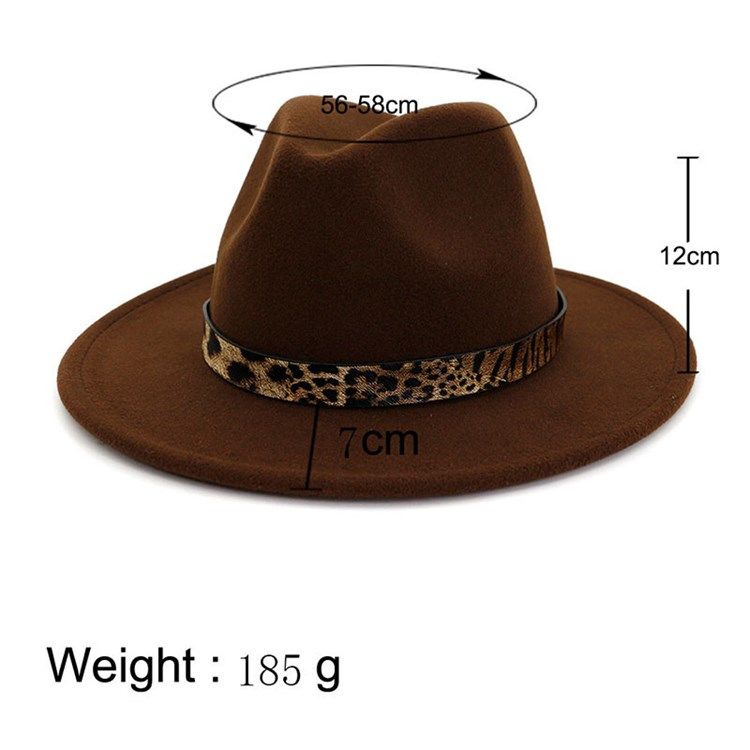 Fedora Hat Print Leopard Vinterhattar