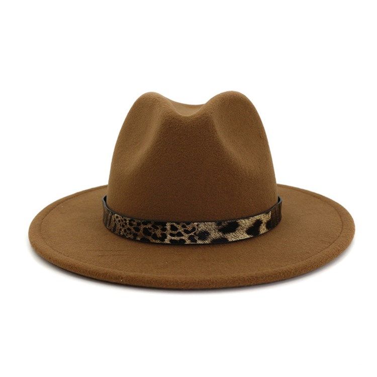 Fedora Hat Print Leopard Vinterhattar