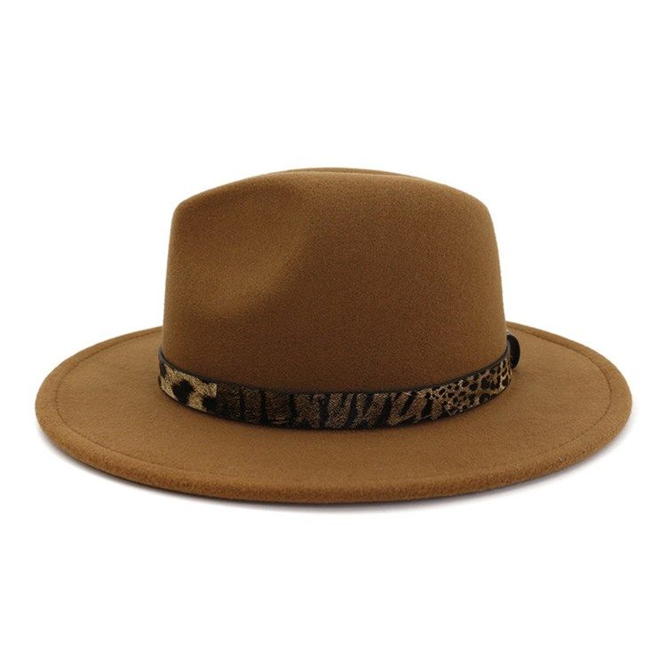 Fedora Hat Print Leopard Vinterhattar