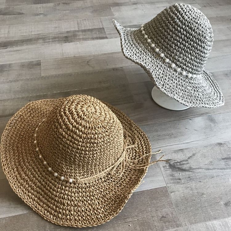 Halmflätad Artikel Pearl Sommar Plain Hat