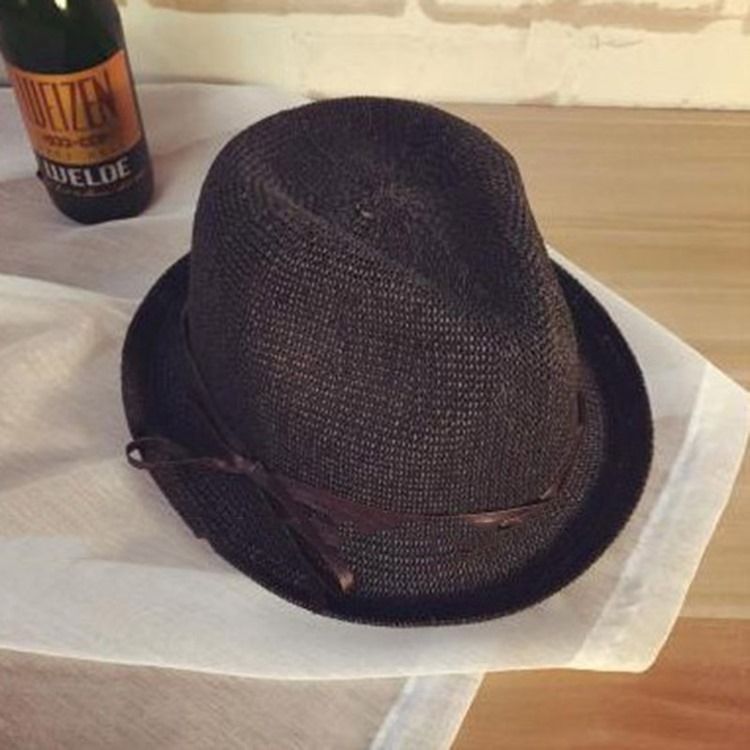 Jazzhatt Bowknot Stråsolhatt För Kvinnor