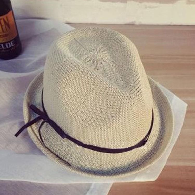 Jazzhatt Bowknot Stråsolhatt För Kvinnor