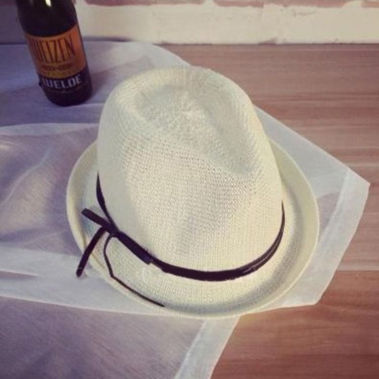 Jazzhatt Bowknot Stråsolhatt För Kvinnor