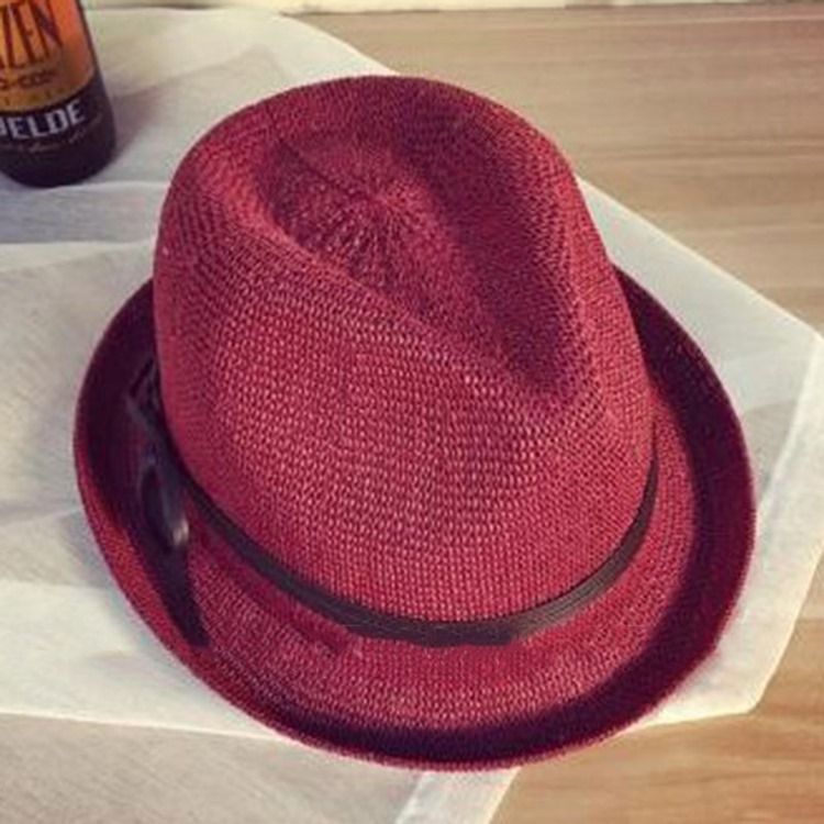 Jazzhatt Bowknot Stråsolhatt För Kvinnor