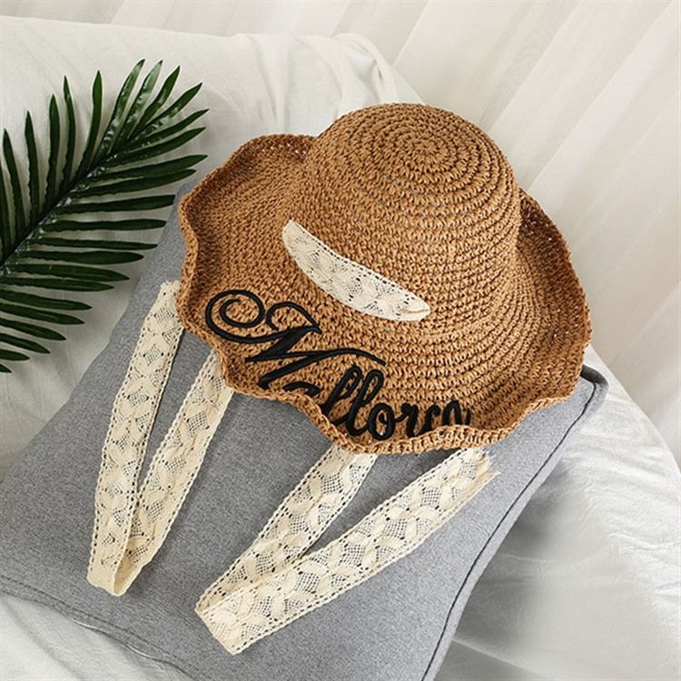 Ny Stil Halm Spring Letter Hat