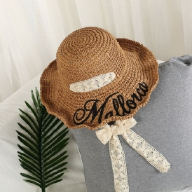 Ny Stil Halm Spring Letter Hat