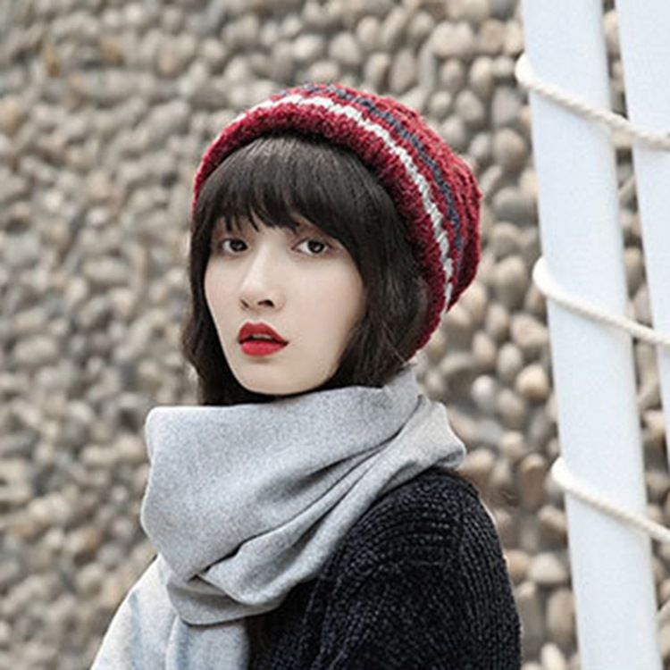 Patchwork Stickade Randhöst Casual Hattar