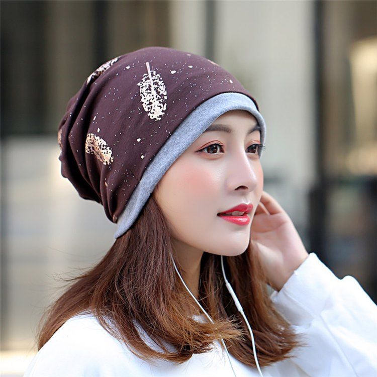 Print Skullies & Beanies Vinter Casual Dammössor