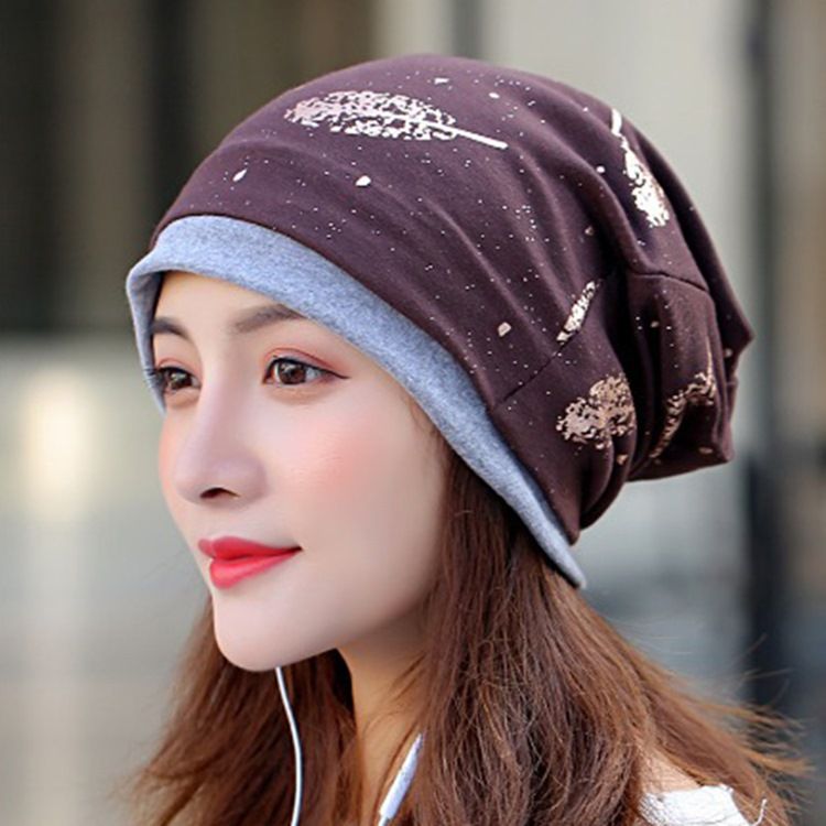 Print Skullies & Beanies Vinter Casual Dammössor