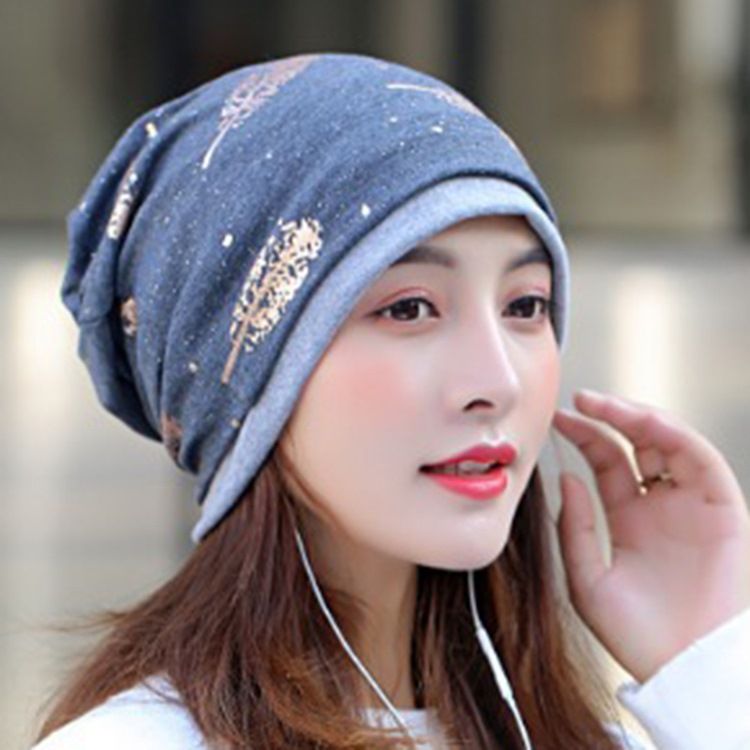 Print Skullies & Beanies Vinter Casual Dammössor